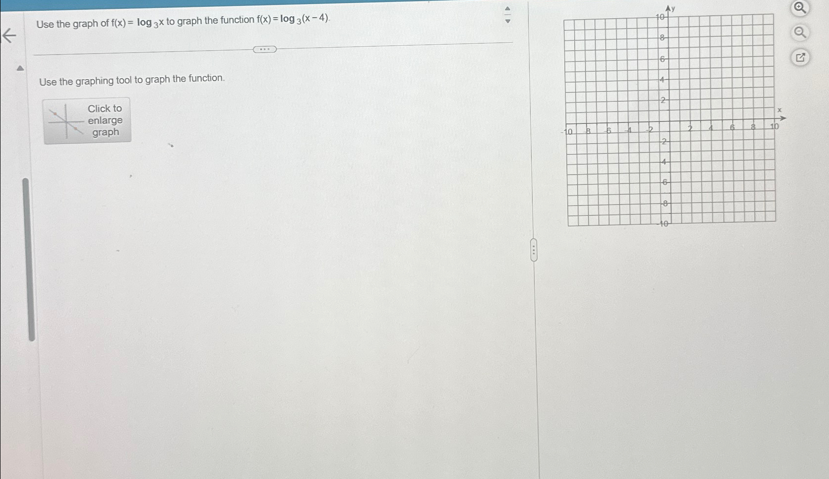 log base 3 of x graph