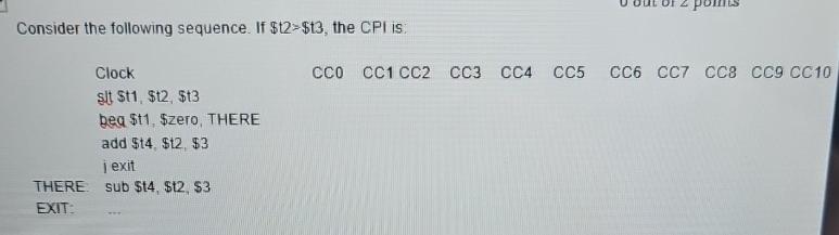 Solved Consider the following sequence. If $t2>$t3, ﻿the CPI | Chegg.com