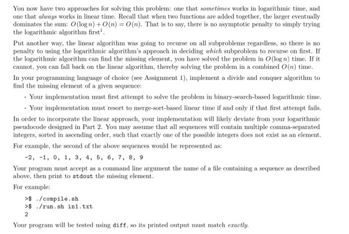 Solved Divide And Conquer Algorithm. I Have Done The First | Chegg.com