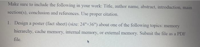 Solved Make sure to include the following in your work: | Chegg.com