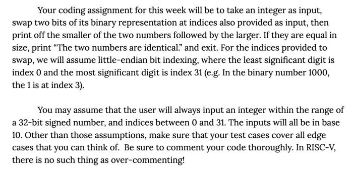 Solved Your coding assignment for this week will be to take | Chegg.com