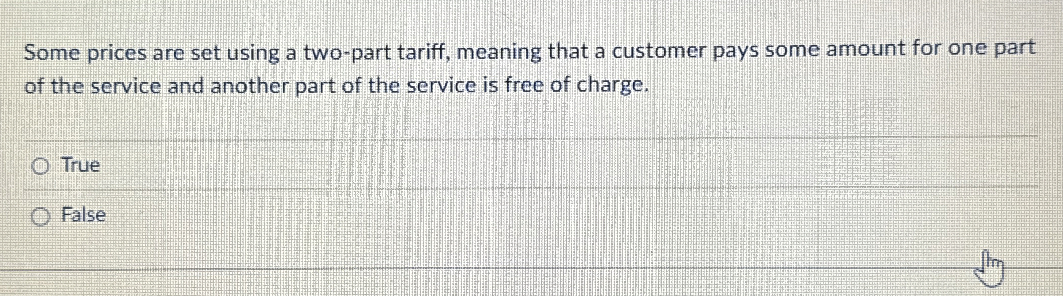 Solved Some prices are set using a twopart tariff, meaning