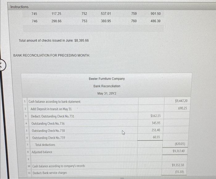 beeler-furniture-company-deposits-all-cash-receipts-chegg