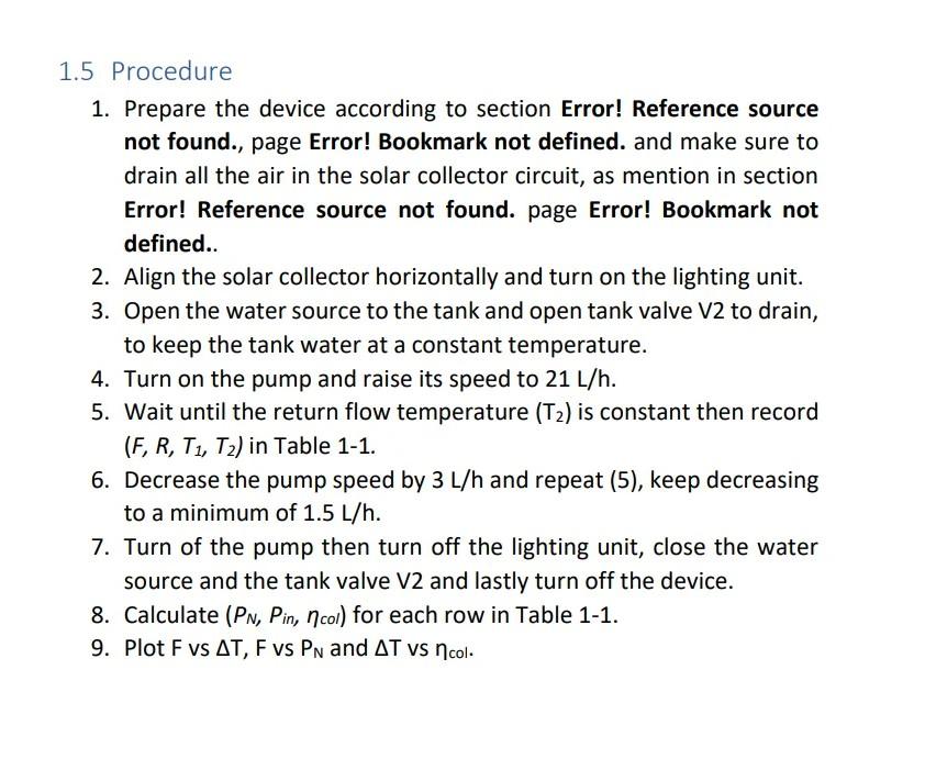 Solved 5 Procedure 1. Prepare the device according to | Chegg.com