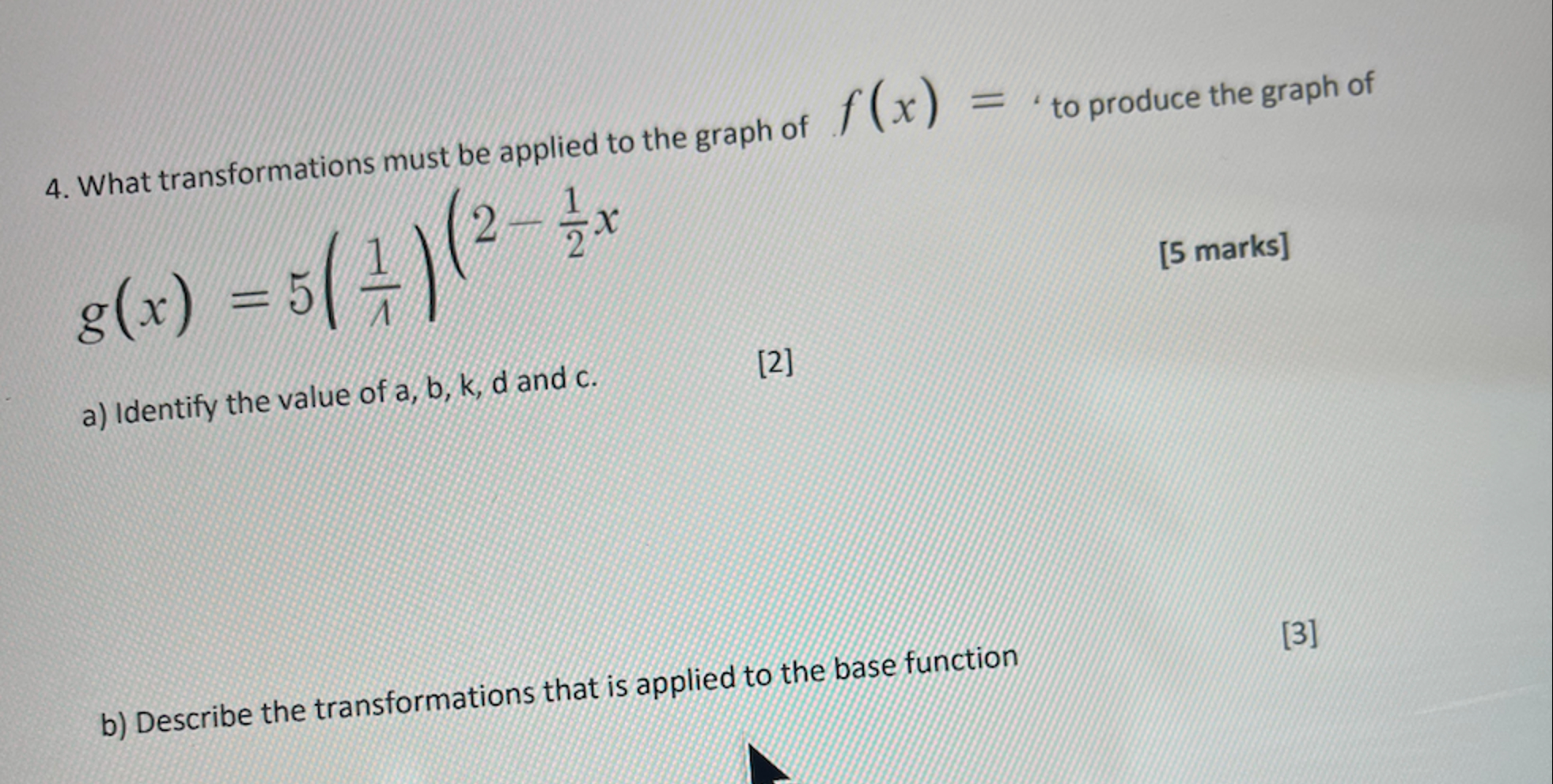 Solved What transformations must be applied to the graph of | Chegg.com