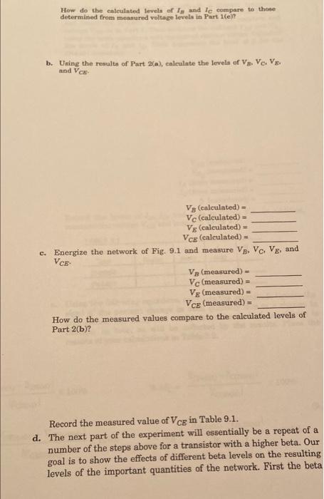 Solved A. Using The B Determined In Part 1, Calculate The | Chegg.com