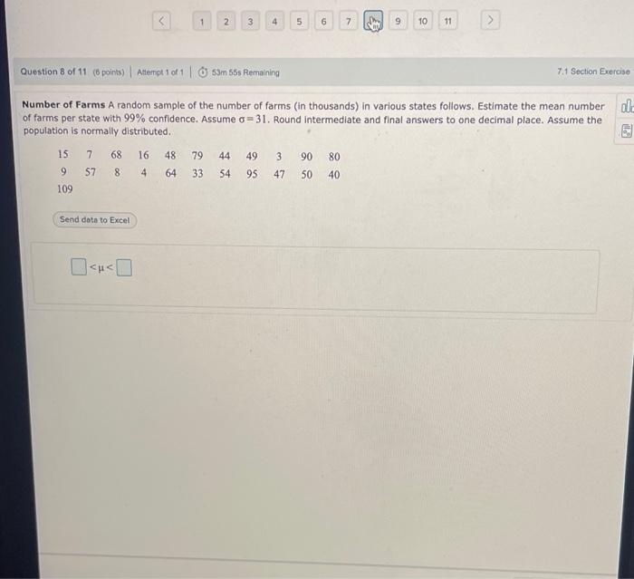 Solved 3 4 5 79 10 11 Question 8 of 11 (6 points)| Attempt 1 | Chegg.com