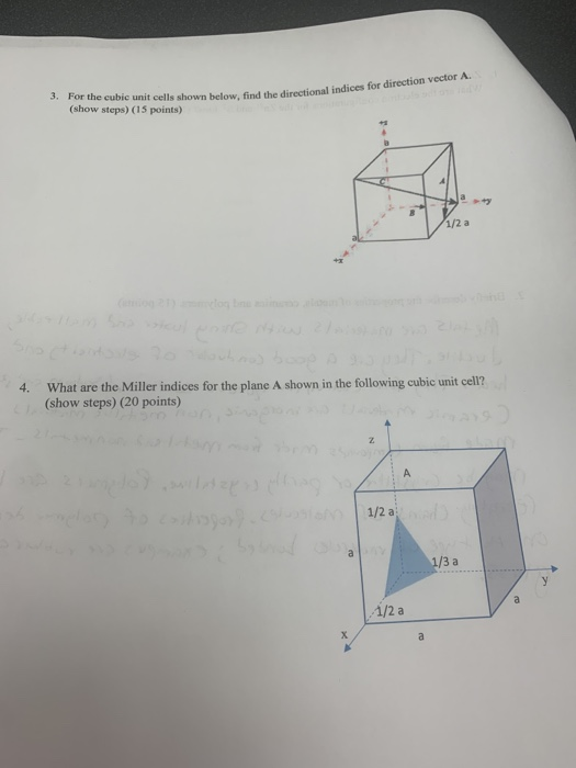 Solved For the cubic unit cells shown below find the | Chegg.com