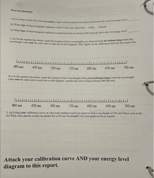 Solved Post Lab Questions 1.(a) Looking at Table II-B, what | Chegg.com