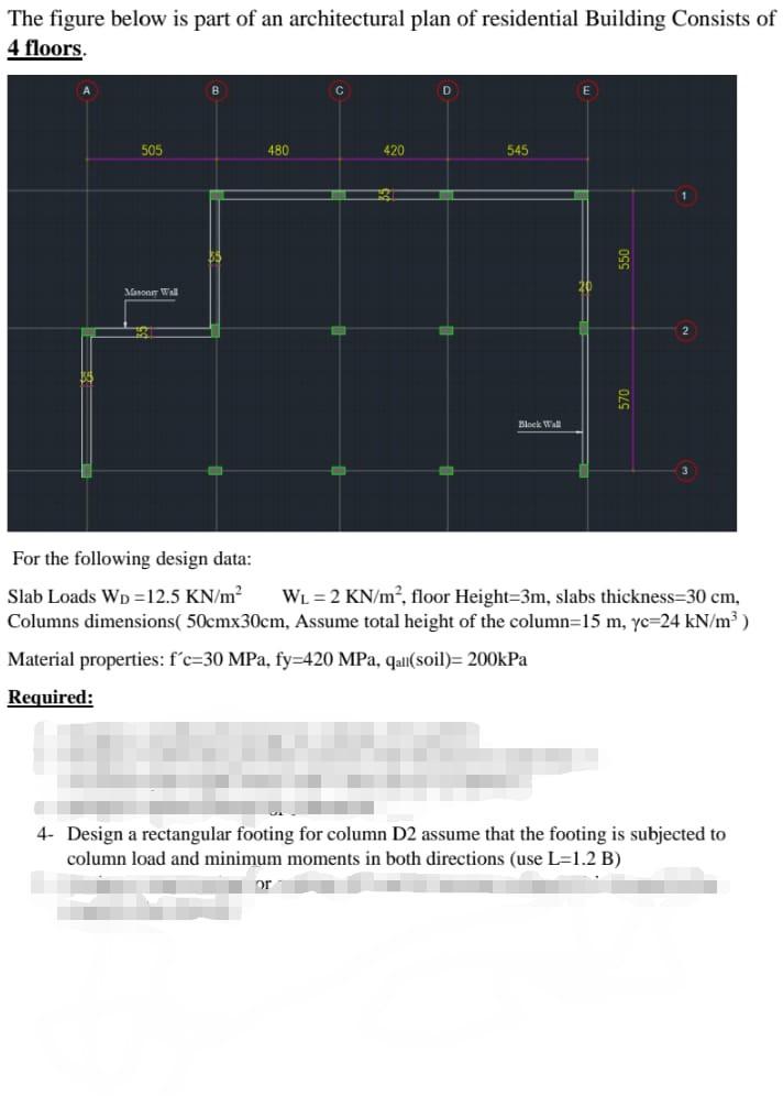 Solved The figure below is part of an architectural plan of | Chegg.com
