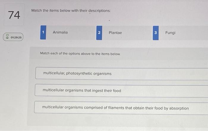 Solved Match the items below with their descriptions: 74 | Chegg.com