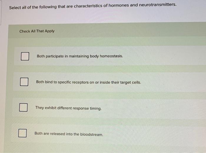 Solved Select all of the following that are characteristics | Chegg.com