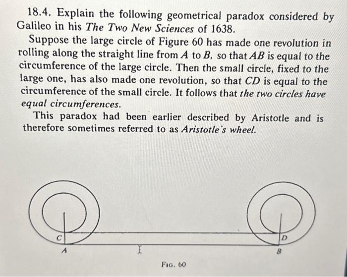 Solved 18.4. Explain the following geometrical paradox | Chegg.com