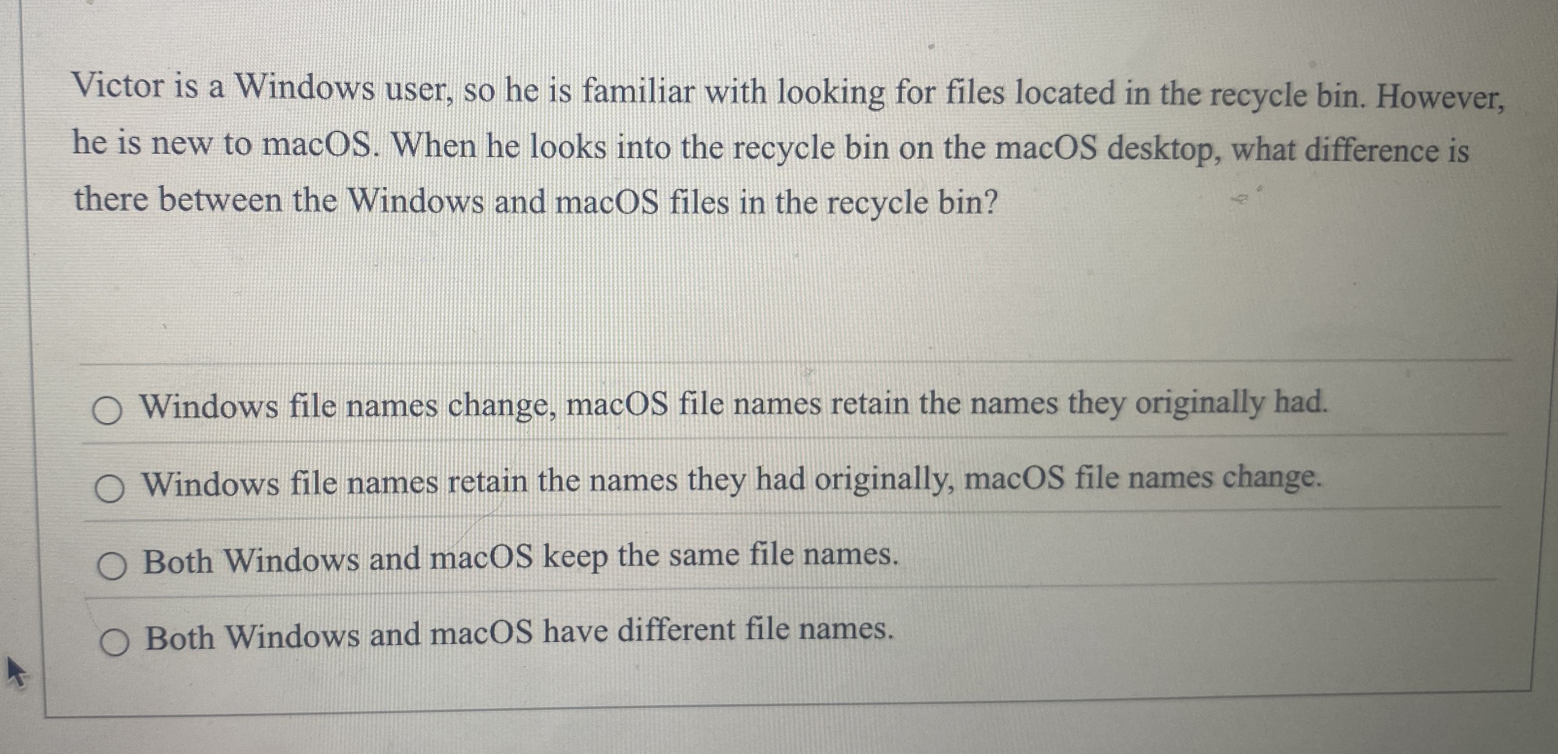 Solved Victor is a Windows user, so he is familiar with | Chegg.com