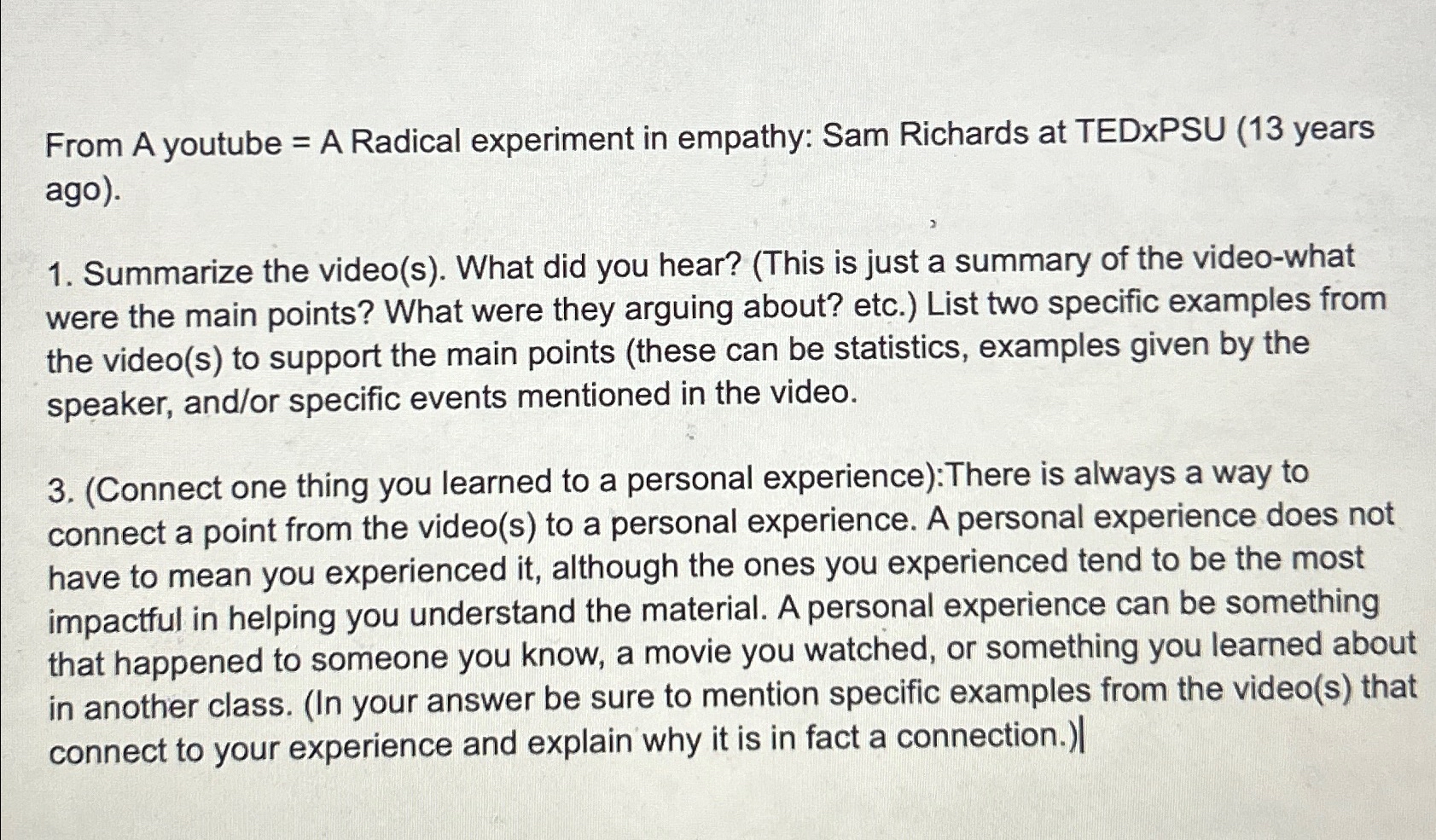 radical experiment in empathy ted talk