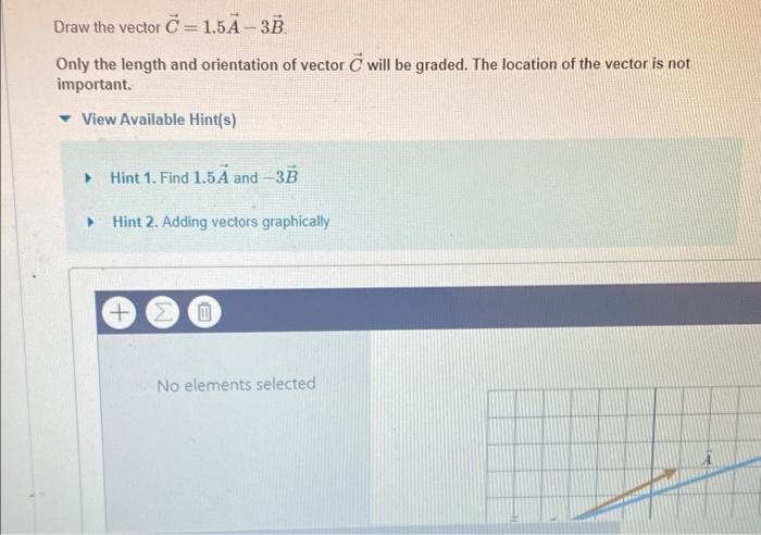 Draw the vector C =0.5A+2B Only the length and | Chegg.com