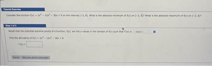 Solved Consider The Function Fx2x3−12x2−30x9 Co The 6431