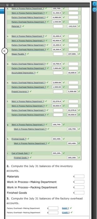 Entries for Process Cost System Preston \& Grover | Chegg.com