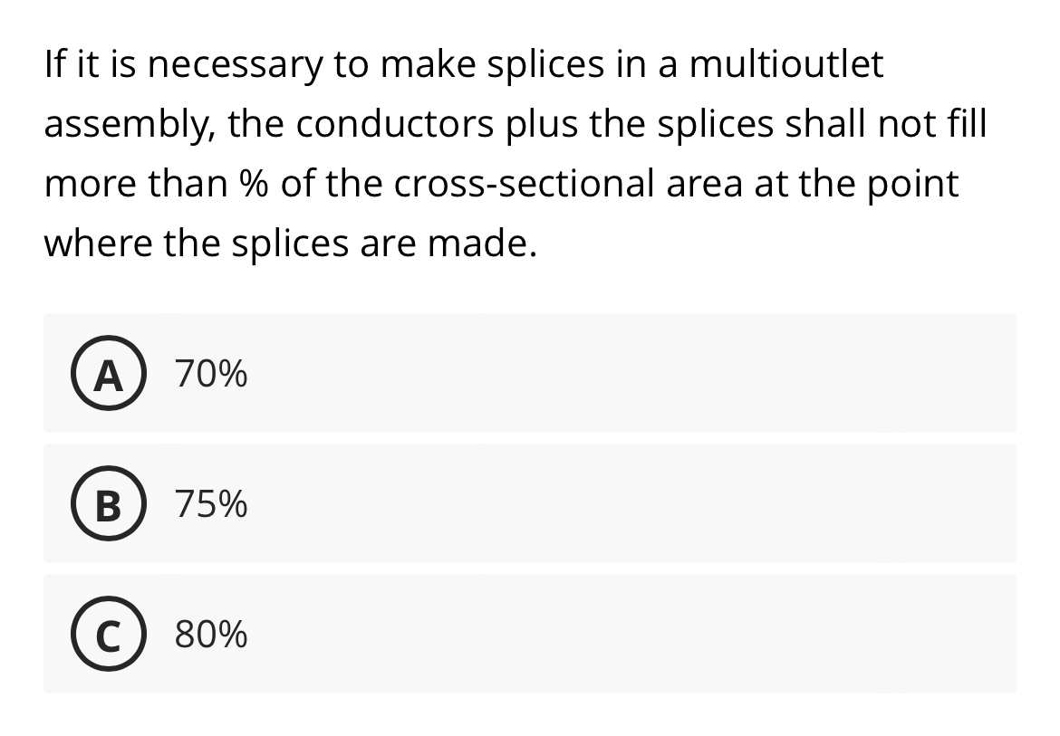 If it is necessary to make splices in a multioutlet | Chegg.com
