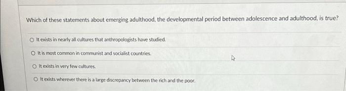 which of the following statements is true regarding sexuality in emerging adulthood