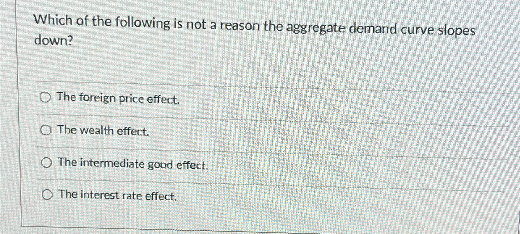 Solved Which of the following is not a reason the aggregate | Chegg.com
