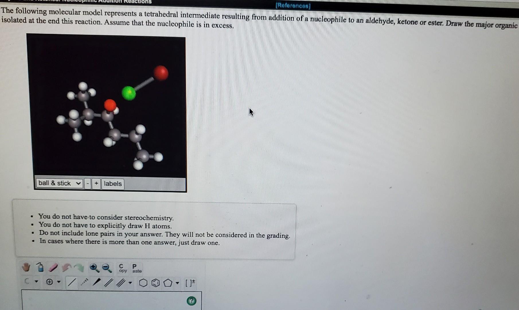 Solved (References) The following molecular model represents