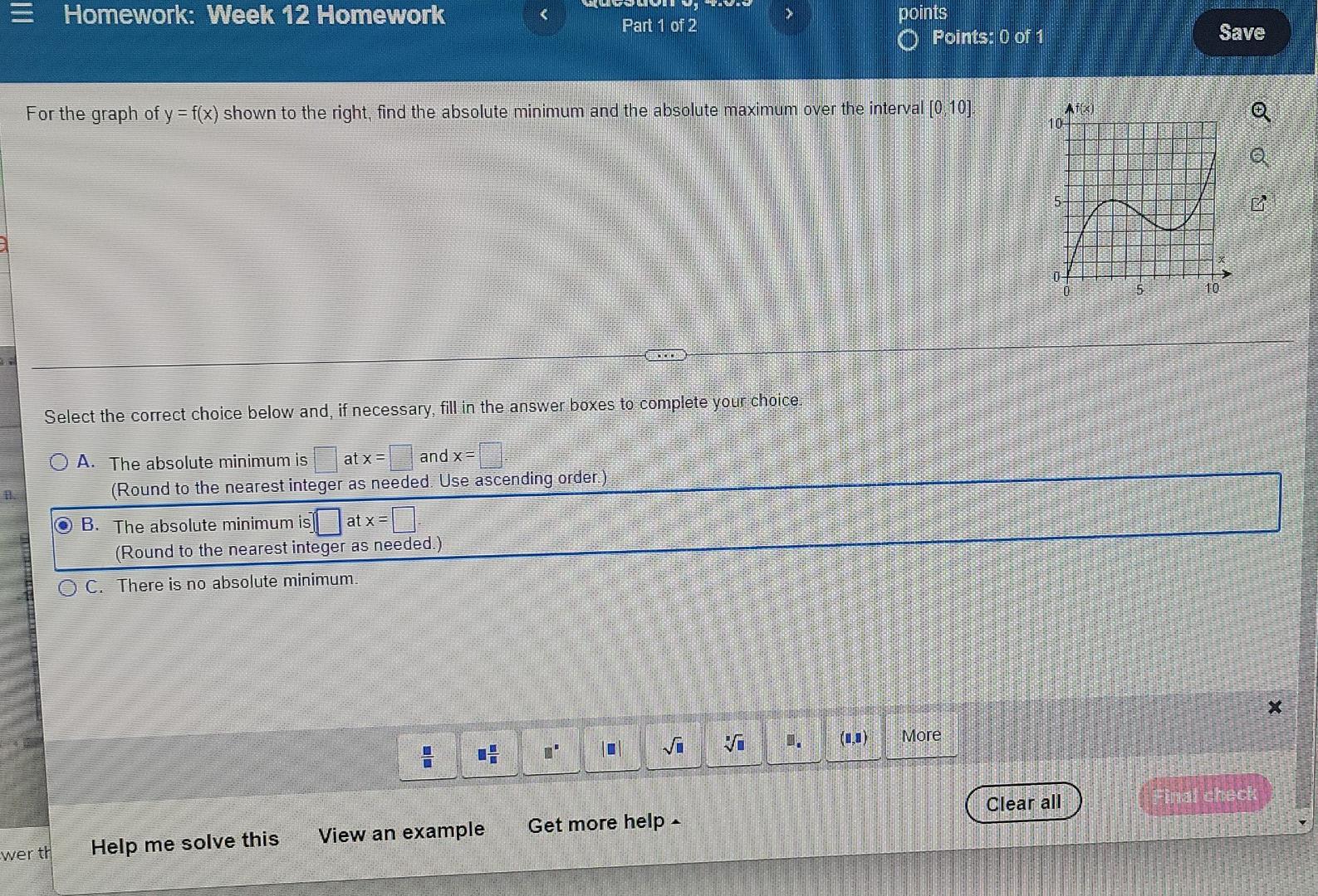 Solved Homework: Week 12 Homework € Part 1 of 2 points O | Chegg.com