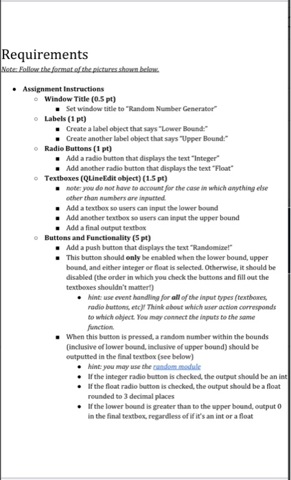 Solved In this assignment you will be creating a random | Chegg.com