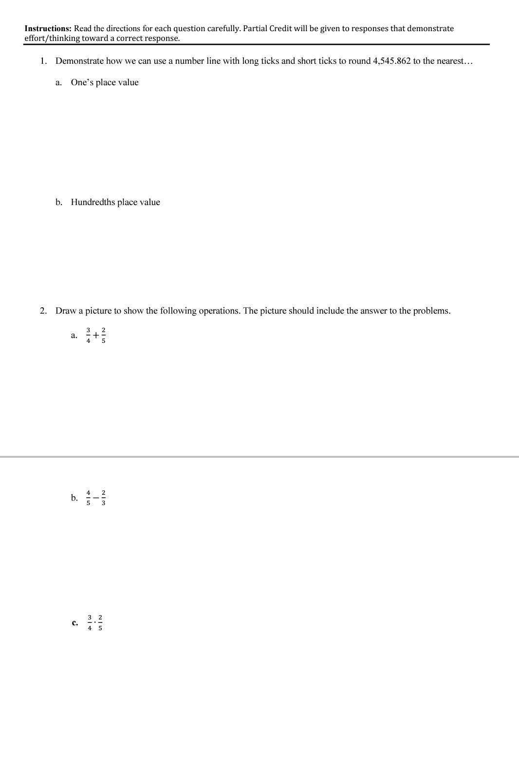 Solved Instructions Read The Directions For Each Question Chegg Com
