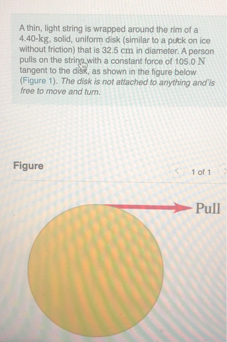 Solved A Thin, Light String Is Wrapped Around The Rim Of A | Chegg.com