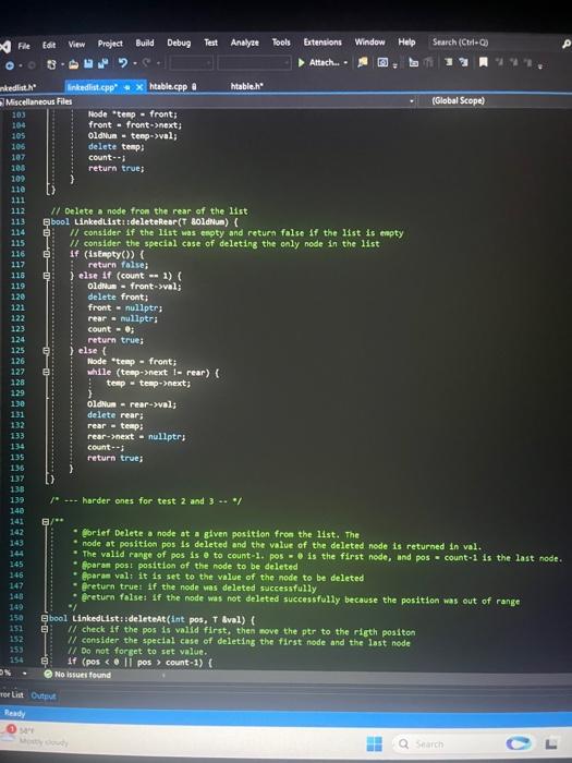 Solved as the code is now it passes the compile test and | Chegg.com