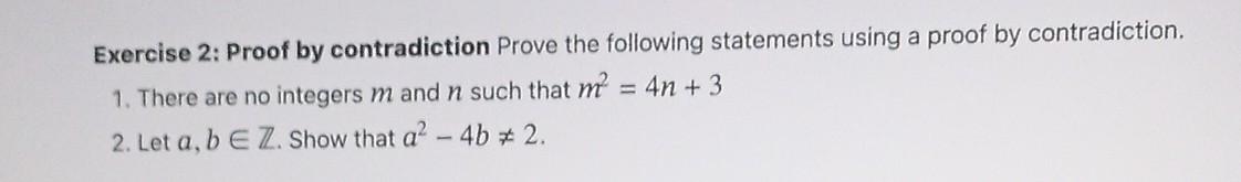 Solved Exercise 2 Proof By Contradiction Prove The