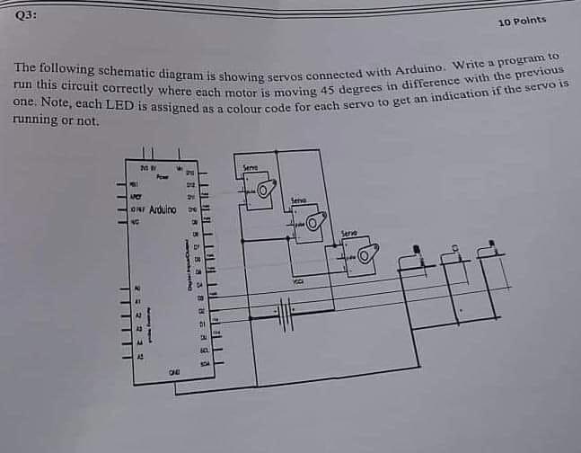 Solved The following sehematic diagram is showing servos | Chegg.com