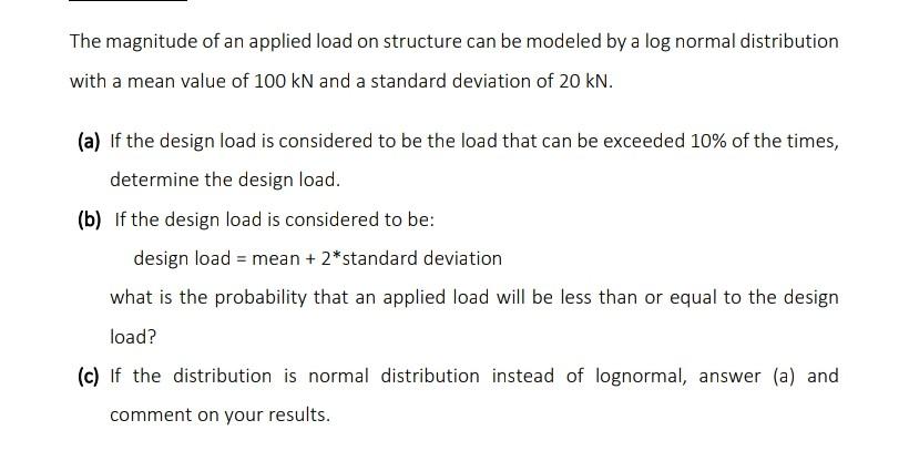 Solved The magnitude of an applied load on structure can be | Chegg.com