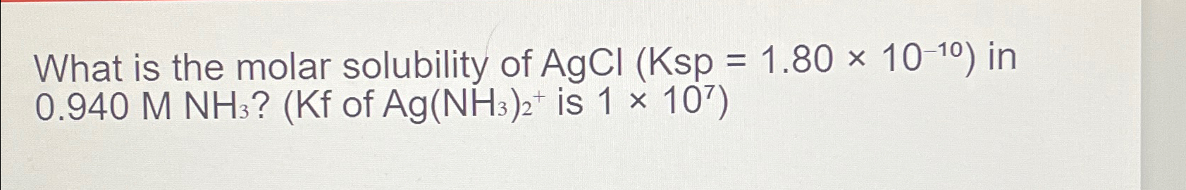Solved What is the molar solubility of | Chegg.com