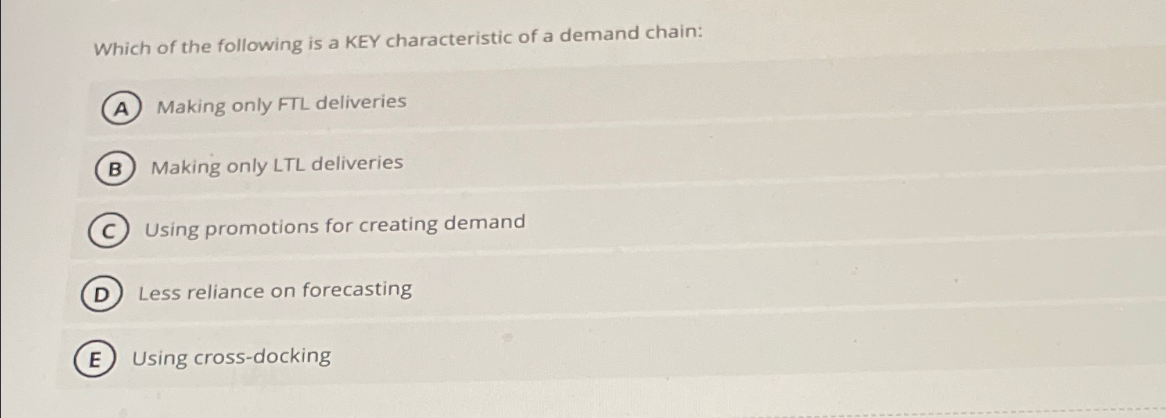 Solved Which of the following is a KEY characteristic of a | Chegg.com
