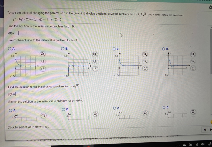 Solved Sc To see the effect of changing the parameter b in | Chegg.com