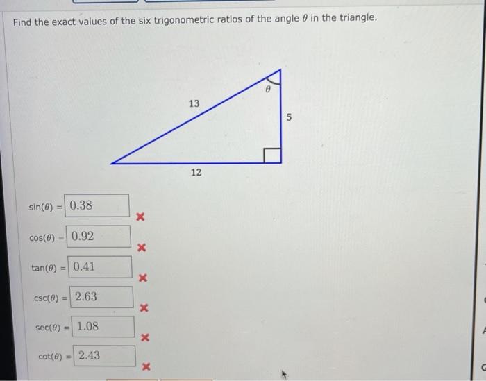 Solved 13. -/1 points SAlg Trig3 6.2.043. Find x rounded to