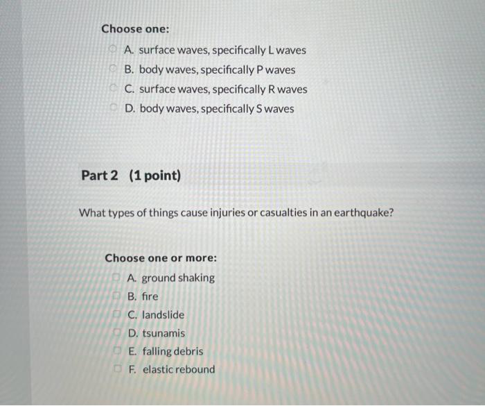 Solved What type of waves is depicted in the image? Choose | Chegg.com
