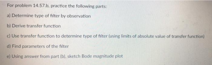 Solved For Problem 14.57.b, Practice The Following Parts: A) | Chegg.com