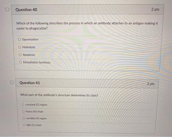 Solved Question 40 2 pts Which of the following describes | Chegg.com