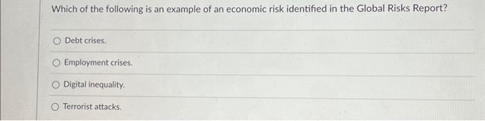 Solved Which of the following is an example of an economic | Chegg.com