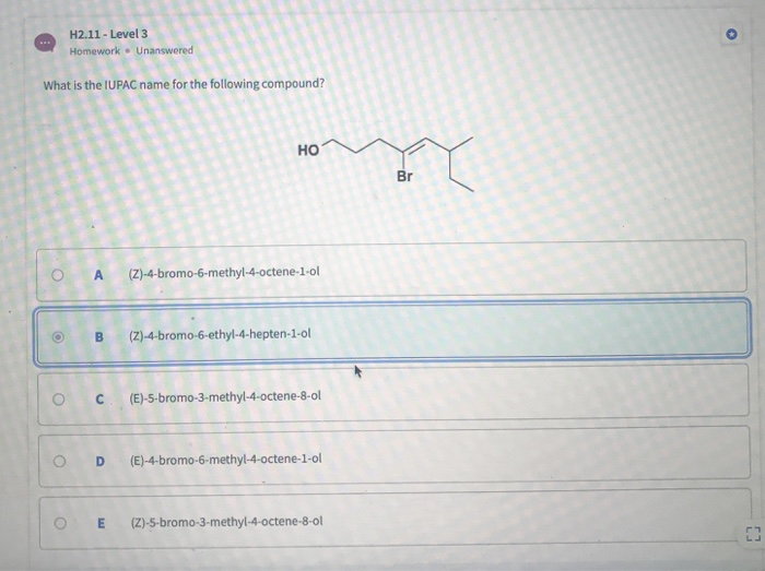 Solved O H2 11 Level 3 Homework Unanswered What Is Th Chegg Com