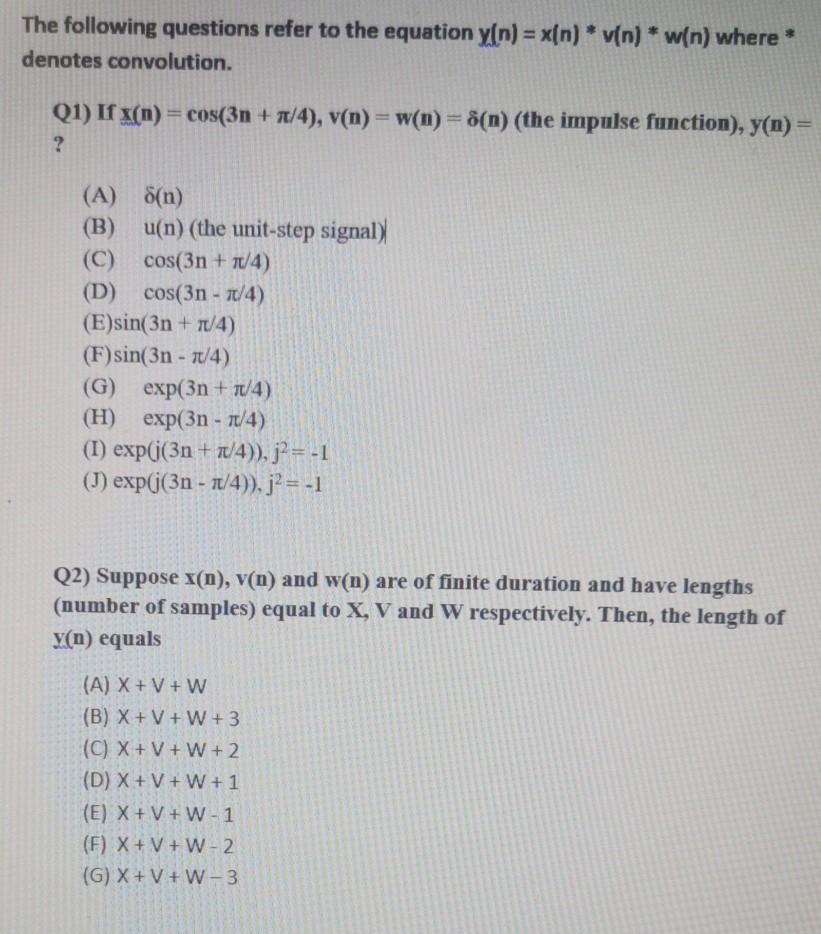 The Following Questions Refer To The Equation Y N Chegg Com