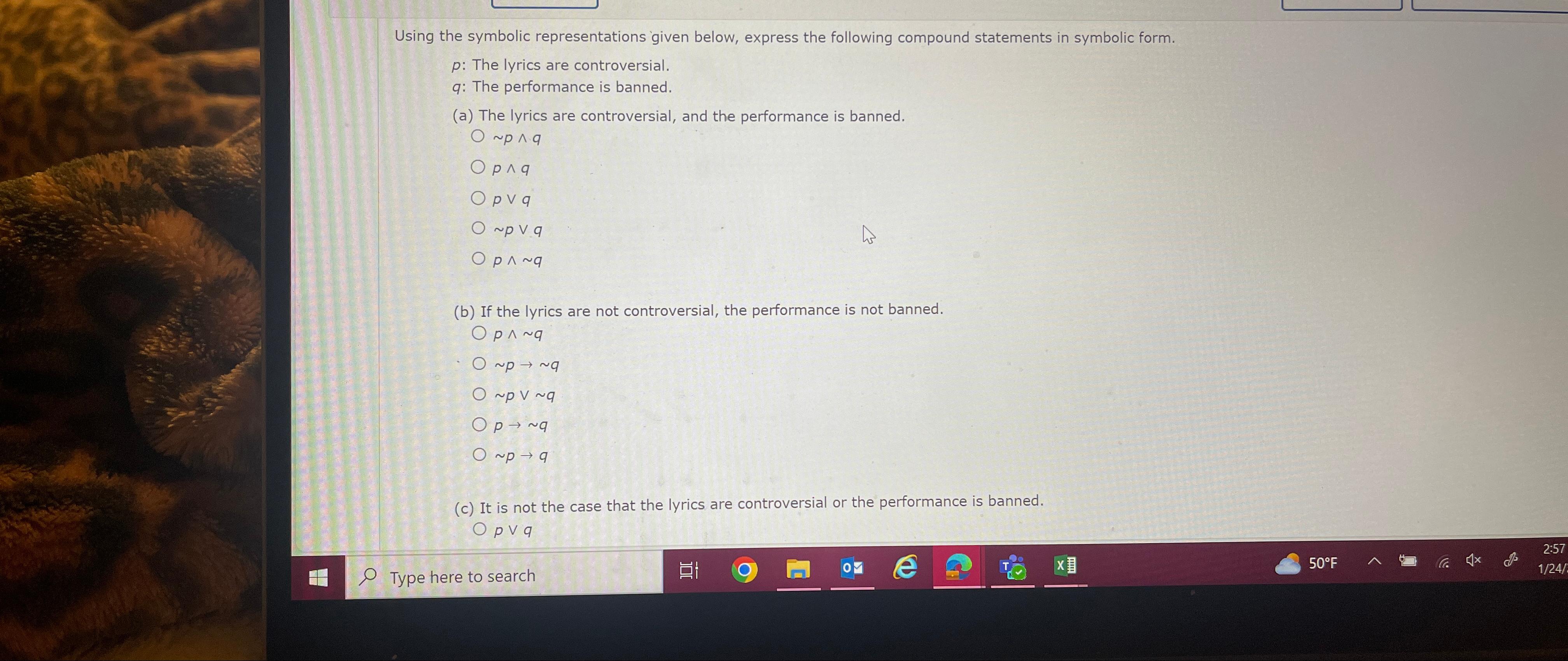 Solved Using The Symbolic Representations Given Below, | Chegg.com