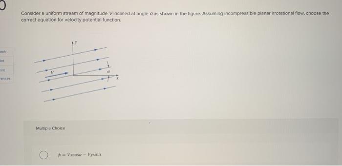 Solved 3 Consider a uniform stream of magnitude Vinciined at | Chegg.com