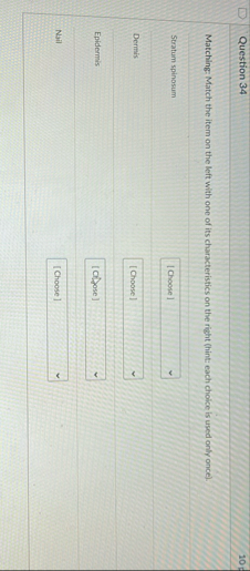 Solved Question 34Matching: Match the item on the left with | Chegg.com
