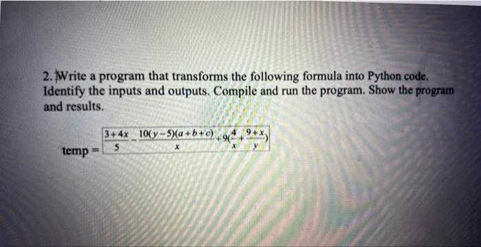 Solved 2. Write a program that transforms the following | Chegg.com
