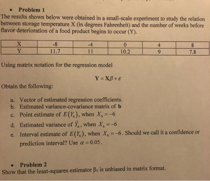 Solved • Problem 1 The results shown below were obtained in | Chegg.com