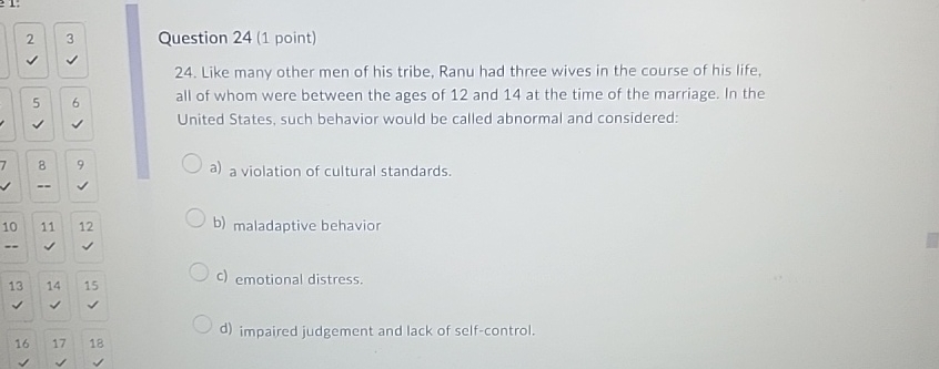 Solved 23Question 24 (1 ﻿point)24. ﻿Like many other men of | Chegg.com